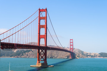 panoramic view of golden gate bridge, california