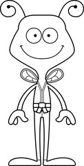 Cartoon Smiling Karate Bee