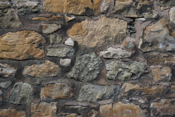 Rough stone wall horizontal background