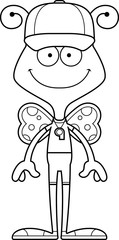Cartoon Smiling Coach Butterfly