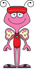 Cartoon Smiling Lifeguard Butterfly