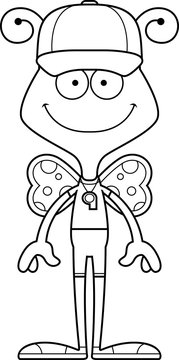 Cartoon Smiling Coach Butterfly