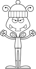 Cartoon Angry Winter Fly