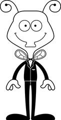 Cartoon Smiling Groom Fly