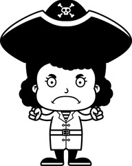 Cartoon Angry Pirate Girl