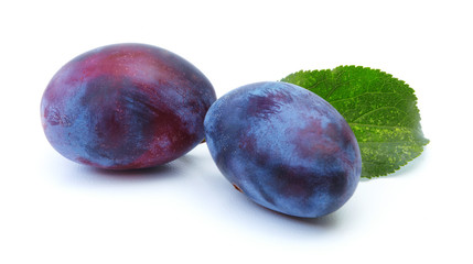Plum isolated on a white background