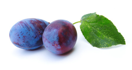 Plum isolated on a white background