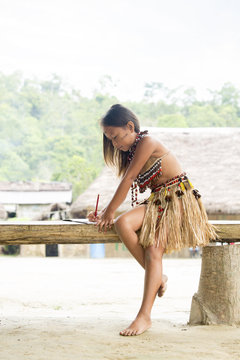 Indigenous school. Ecuador.