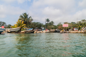 Fototapeta na wymiar Boats in Livingston village, Guatemala