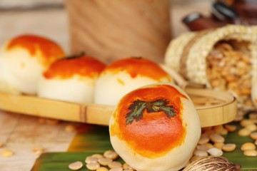 Festival moon cake - Chinese cake and tea