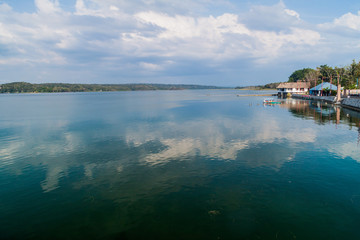 Peten Itza lake and Flores town, Guatemala