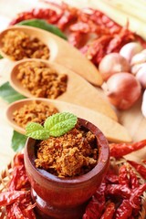 Chili paste spicy is delicious with spices