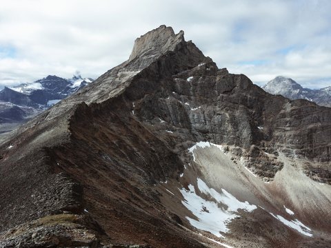 Sharp Ridgeline of Mountain Pass