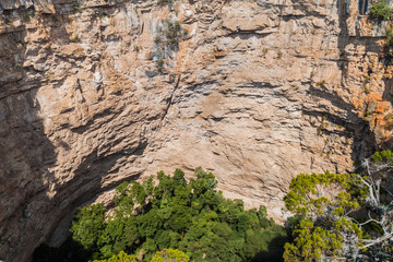 Hoyo Cimarron, cenote (sinkhole) in the northwestern Guatemala