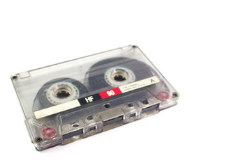 Close up stereo cassette vintage music