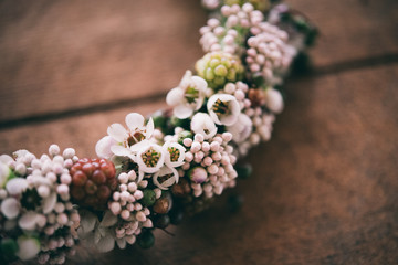 Waxflowers and riceflowers crown