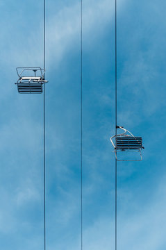 View on the ski lift from below