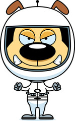 Cartoon Angry Astronaut Puppy