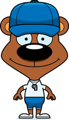 Cartoon Smiling Coach Bear