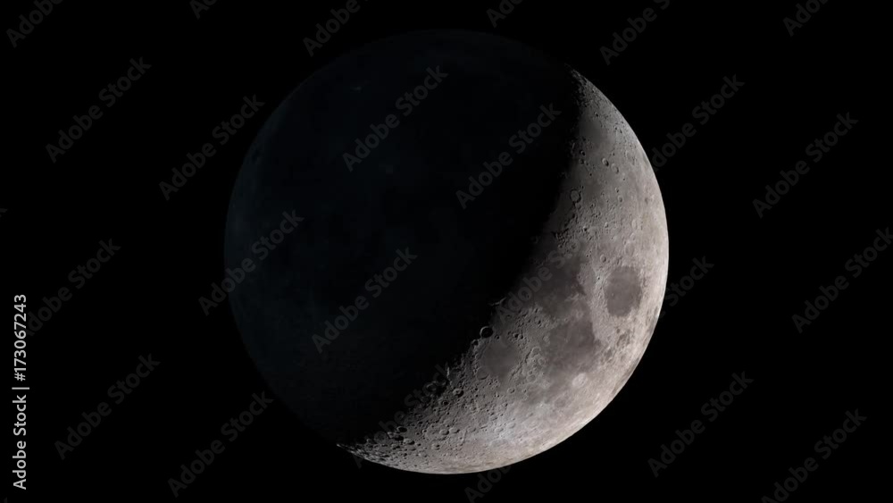 Canvas Prints seamless animation of moon phases with alpha channel. elements of this image furnished by nasa.