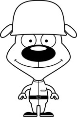 Cartoon Smiling Soldier Puppy
