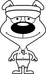 Cartoon Smiling Lifeguard Puppy