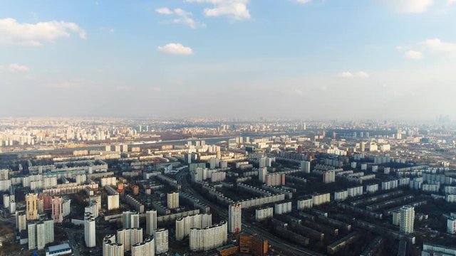 Moscow suburb. The view from the bird's flight