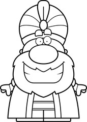 Cartoon Sultan Smiling