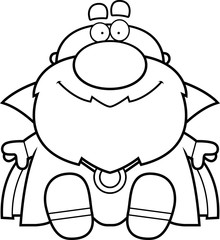 Cartoon Wizard Sitting
