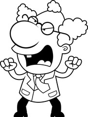Angry Cartoon Mad Scientist