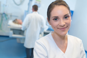 Fototapeta premium portrait of young nurse in the hospital