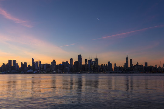 New York City - Midtown Manhattan Skyline At Dawn