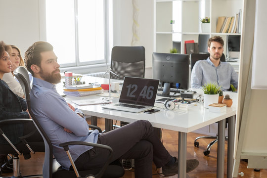 Co-Workers Having a Business Meeting at the Office