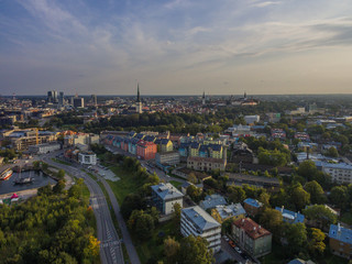 Obraz premium Aerial view panorama city Tallinn, Estonia.