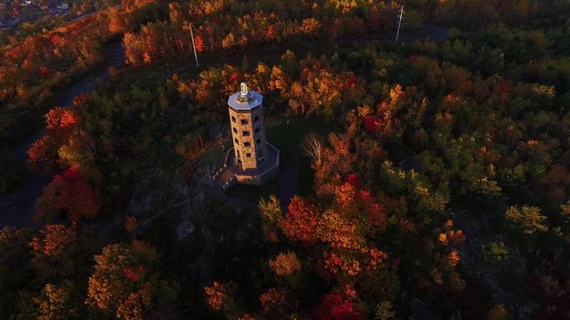 Aerial, Enger Tower in Duluth, Minnesota