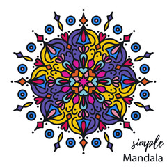 Mandala colorful vector 