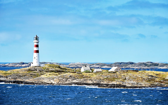 Lighthouse Oksøy fyr south of Kristiansand in Norway