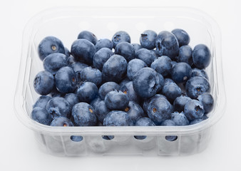 Fresh healthy organic blueberry in container