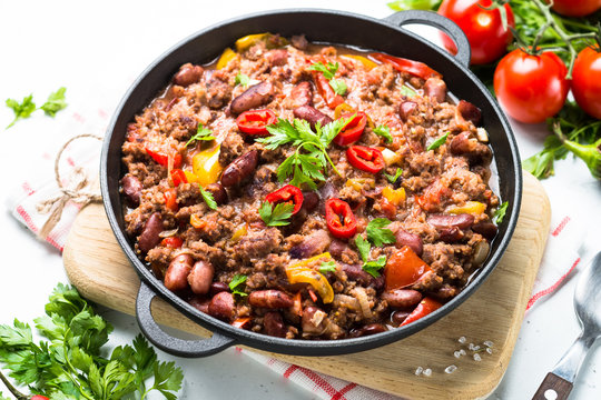 Chili con carne. Traditional mexican food.