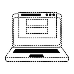 laptop computer isolated icon