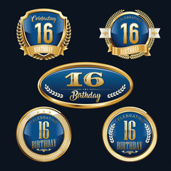 Premium set of Anniversary badges.