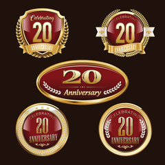 Premium set of Anniversary badges.
