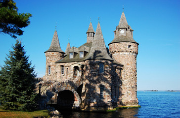 Fototapeta na wymiar Power House of Boldt Castle in Thousand Islands, New York, USA. 