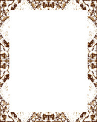 White Frame with Decorated Borders