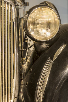 Front detail of classic car