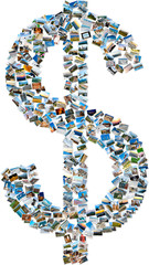 Dollar sign isolated on white