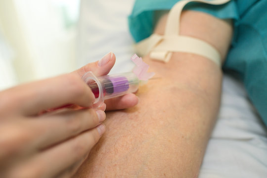 needle syringe collecting blood for test