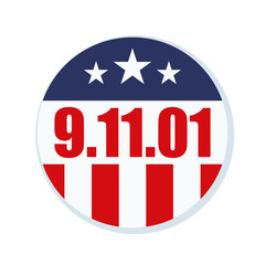 9.11 Patriot Day illustration badge