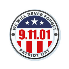 9.11 Patriot Day illustration badge