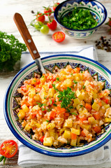 Rice pilaf with vegetables